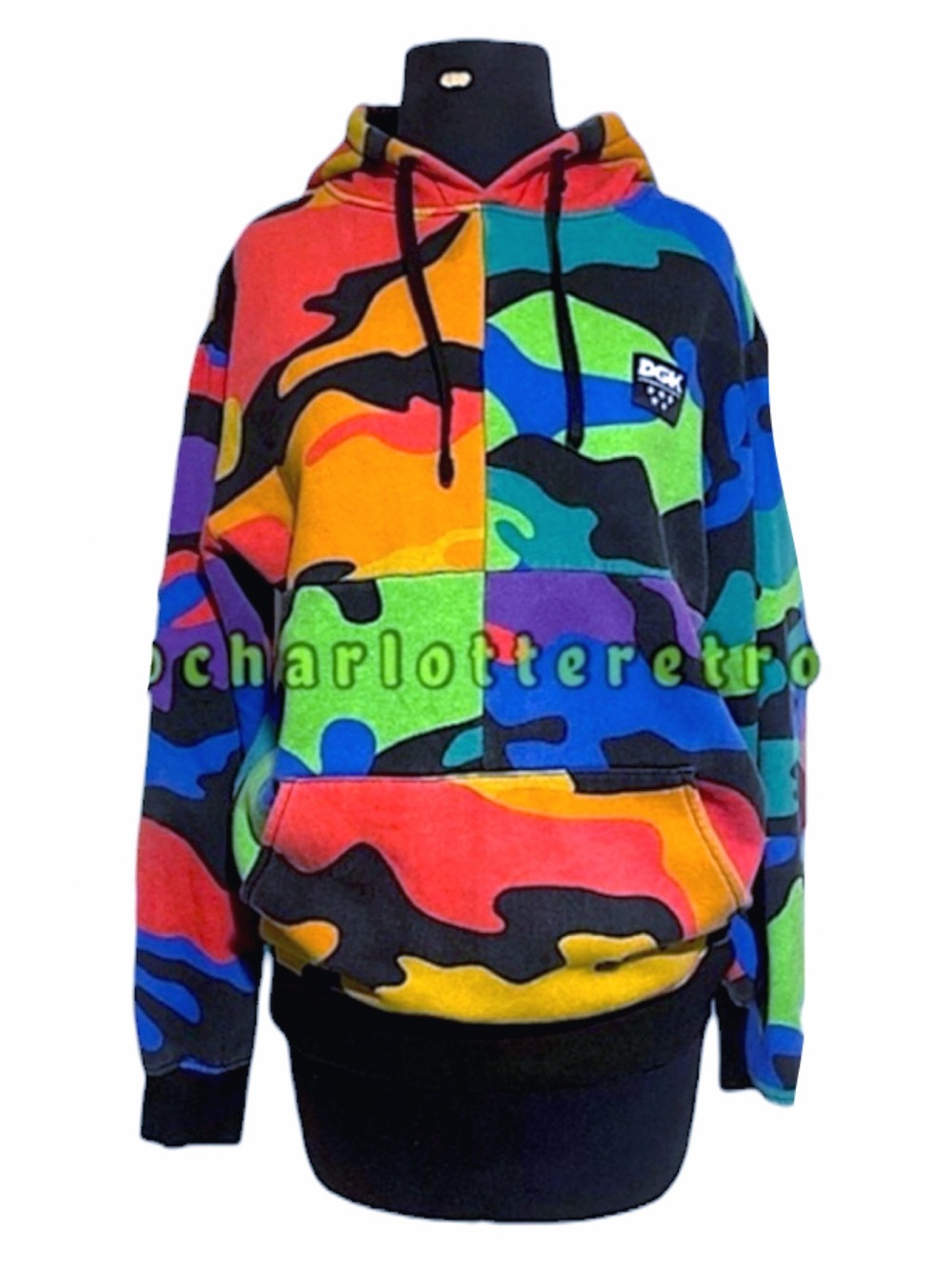 DGK Ultra • Paneled Patch Camo Pullover Hoodie Sweatshirt (44/46)